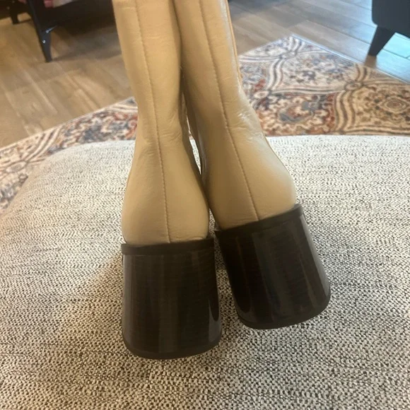 Sam Edelman Winnie Ankle Boots Ivory Size 9.5 New - Picture 10 of 11
